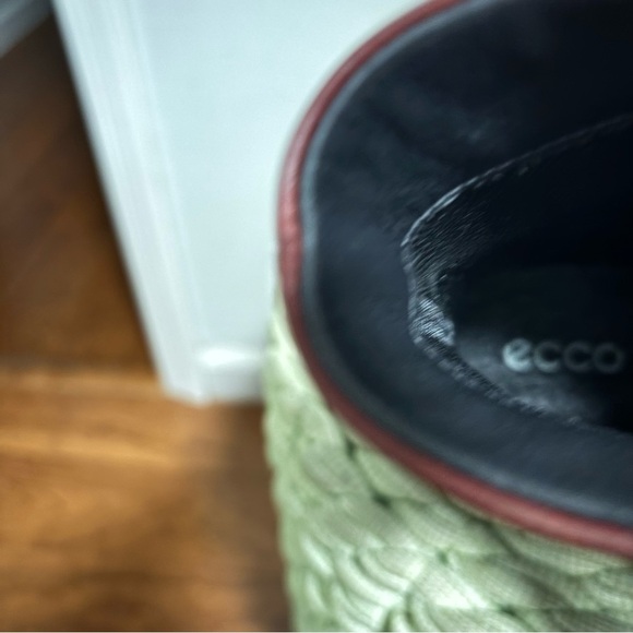 New ECCO Bella Dark Red Leather Combat Boots Size 5.5 - Picture 8 of 10